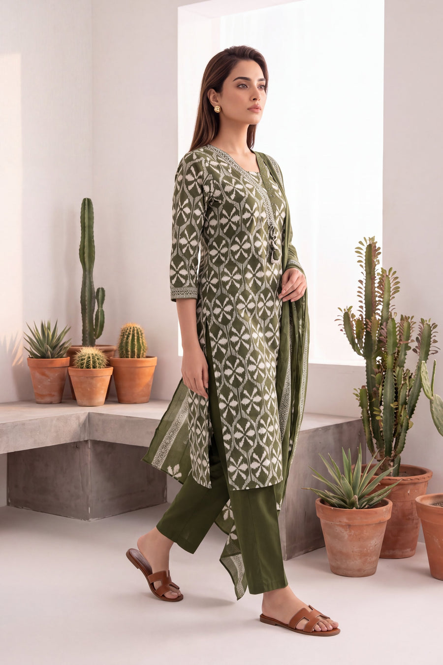 Clover Dell Cotton Dupatta Set — image 4
