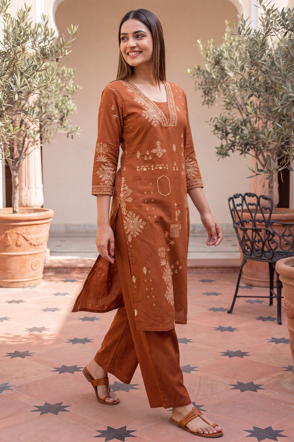 Amber Grove Cotton Dupatta Set