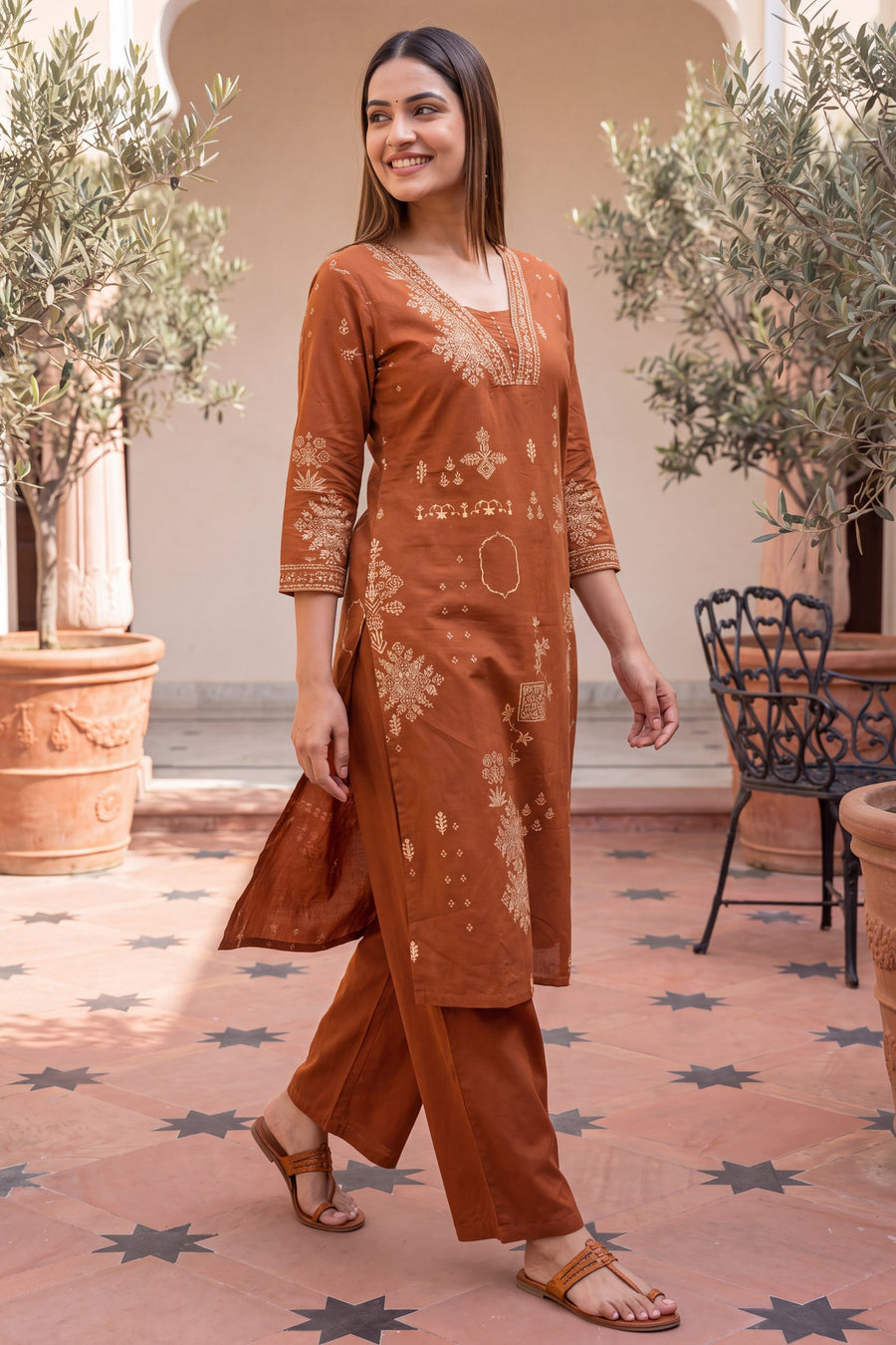 Amber Grove Cotton Dupatta Set — image 4