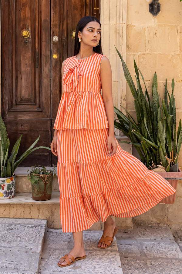 Amber Tiered Cotton Skirt Set