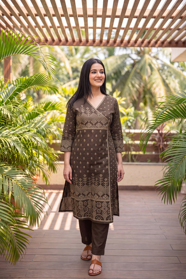 Cocoa Trail Cotton Dupatta Set