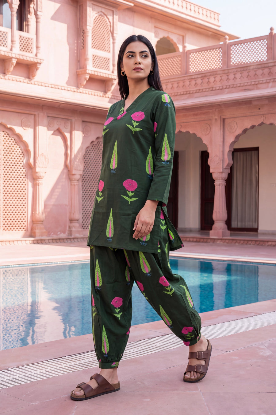 Jade Ripple Cotton Farshi Salwar Set — image 8