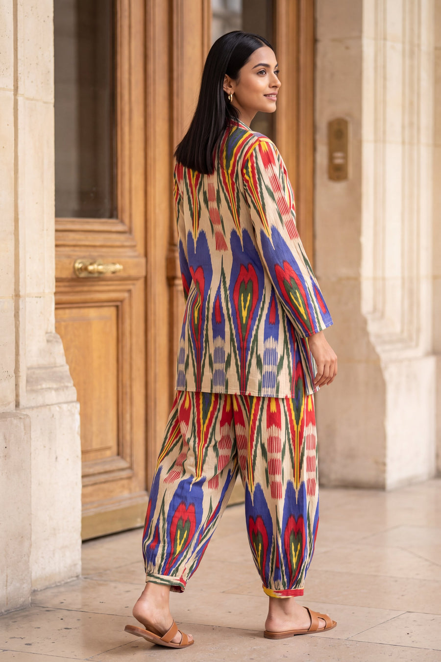 Fiesta Ikat Cotton Farshi Salwar Set — image 2