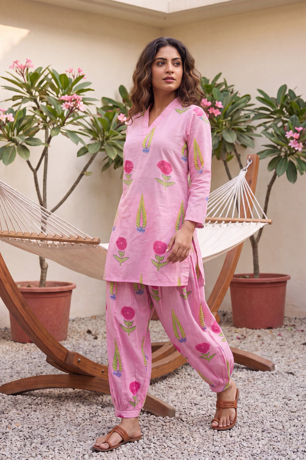 Blush Haze Cotton Farshi Salwar Set