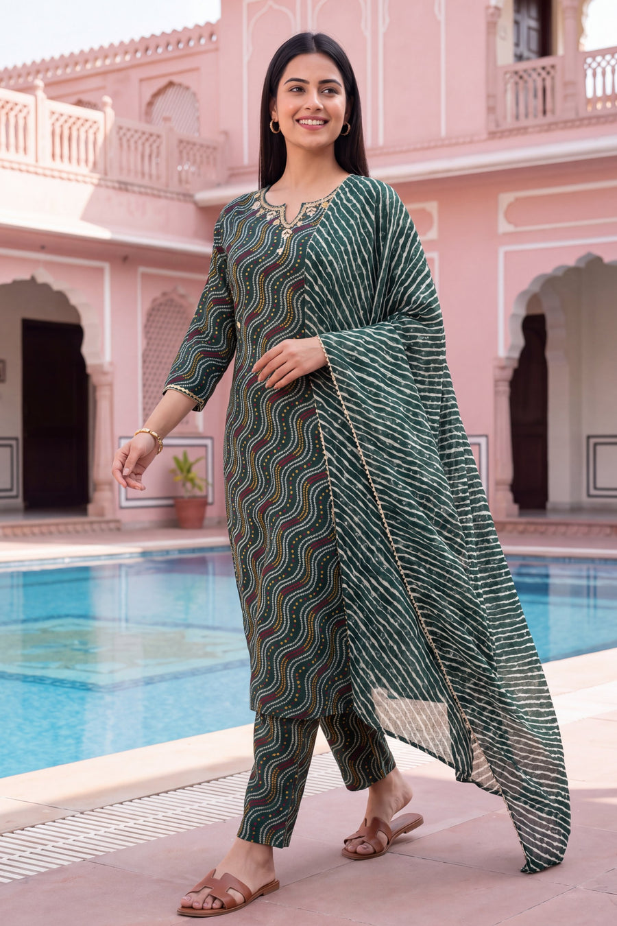 Fernwood Lantern Cotton Dupatta Set — image 5