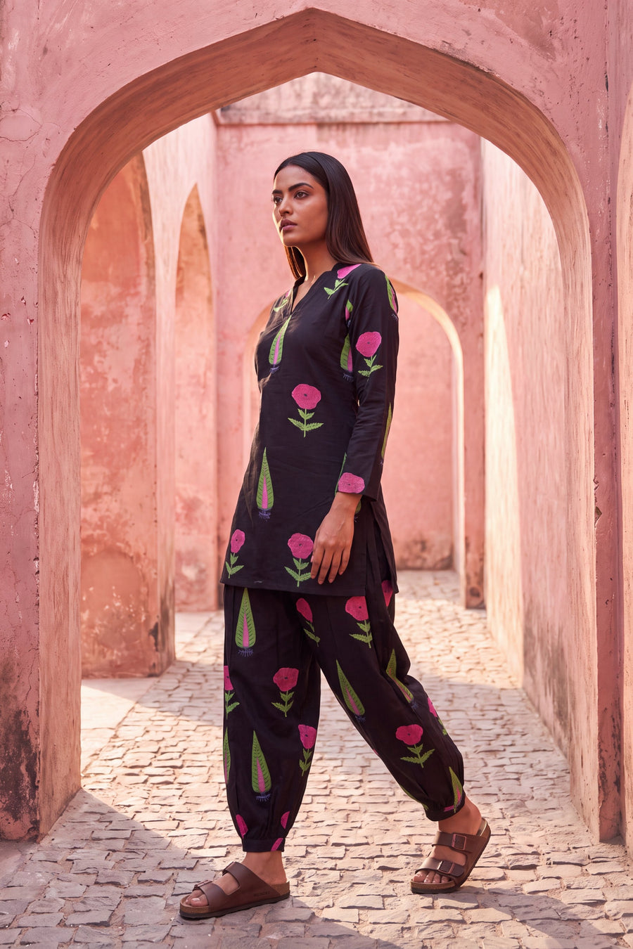 Ebony Muse Cotton Farshi Salwar Set — image 5