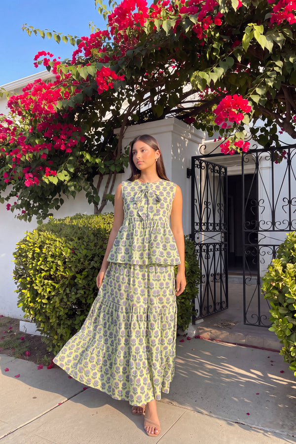 Fern Waltz Cotton Skirt Set
