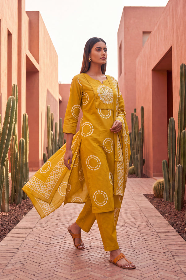 Butter Haven Cotton Dupatta Set