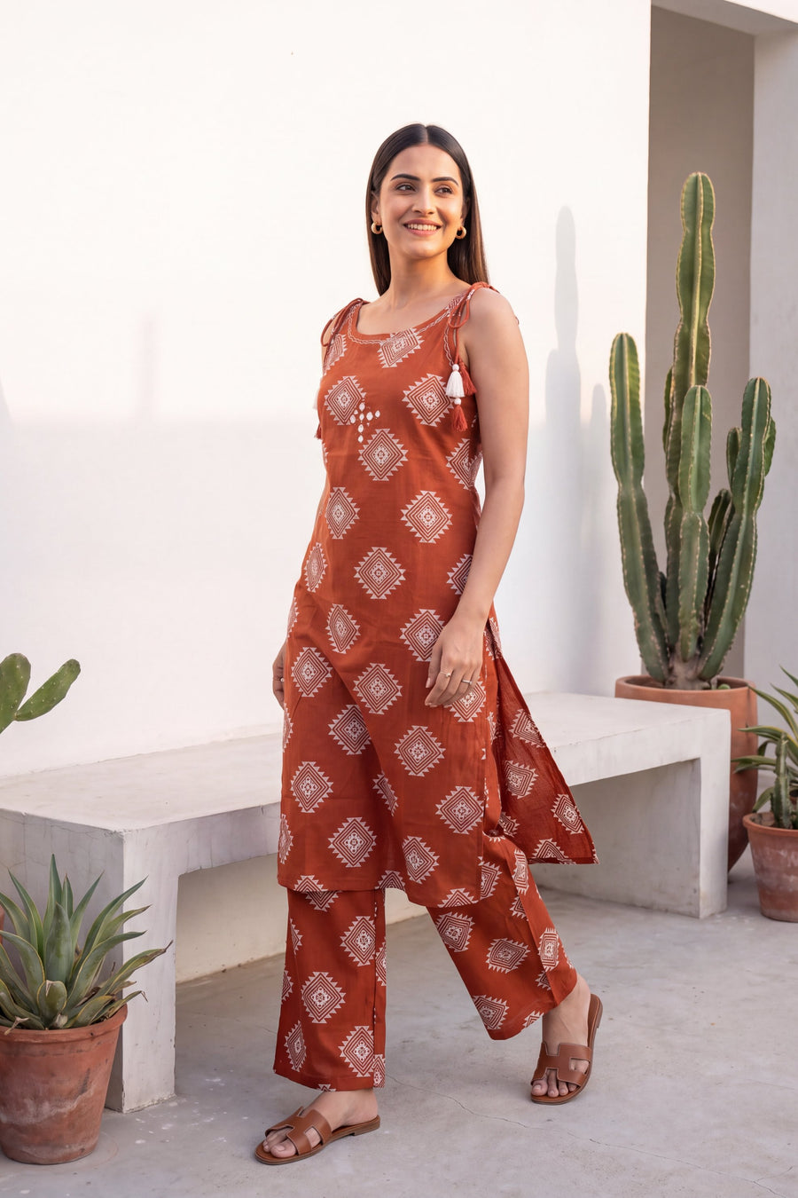 Cherrywood Ease Sleeveless Cotton Co-ord Set — image 5