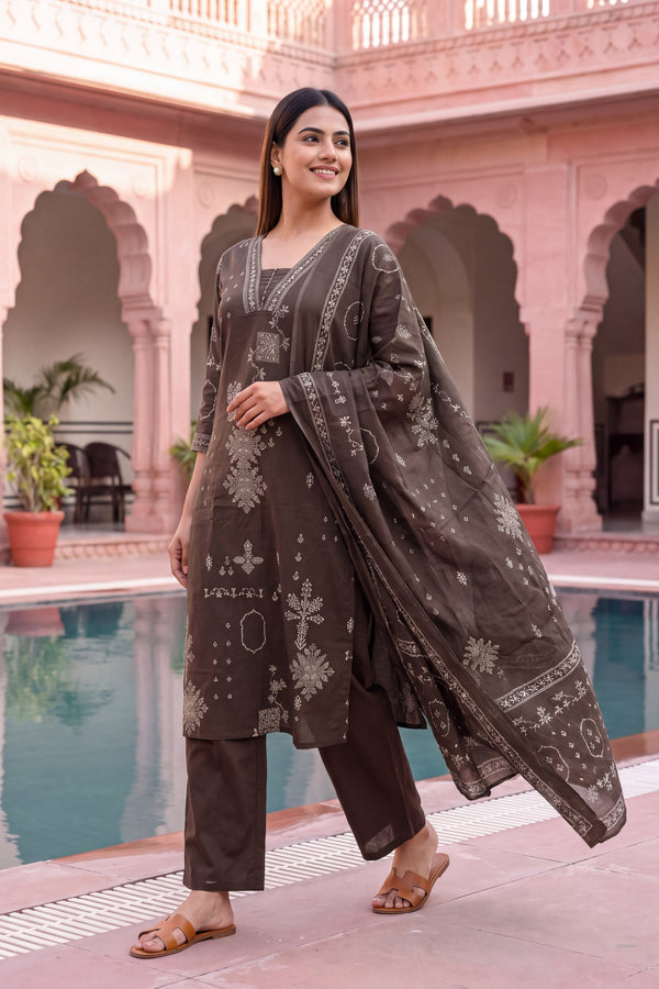 Slate Cove Cotton Dupatta Set