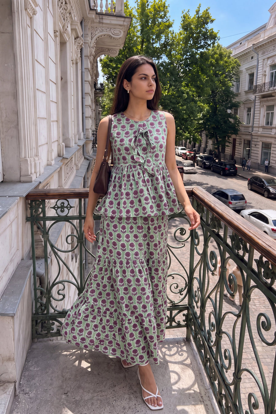 Moss Bloom Cotton Skirt Set — image 4