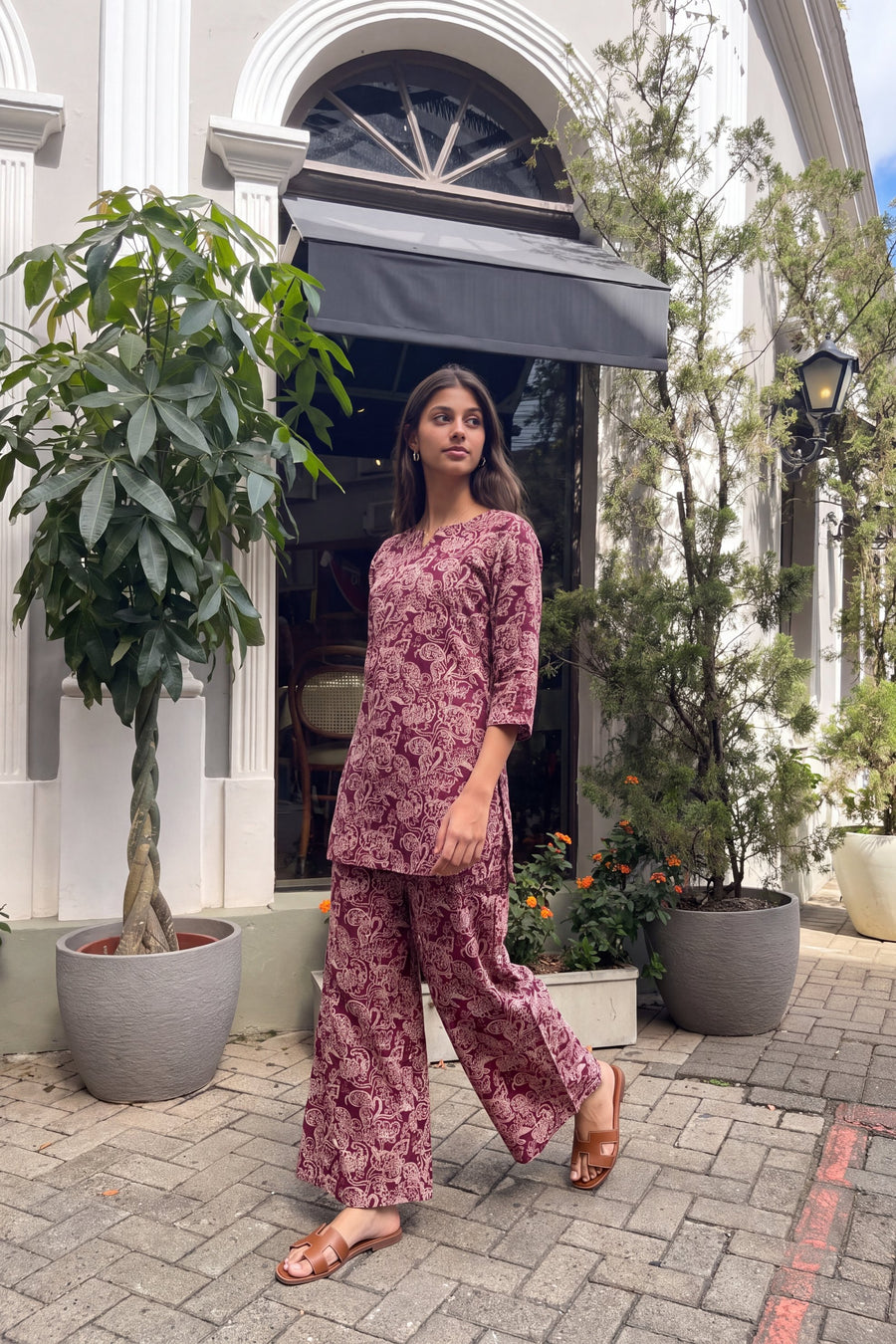 Plum Paisley Cotton Co-ord Set — image 8