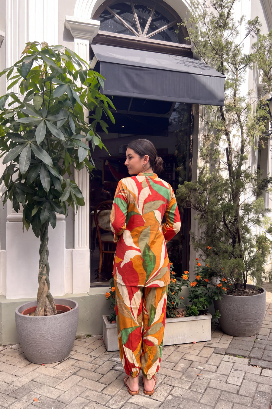 Ember Foliage Cotton Farshi Salwar Set — image 8