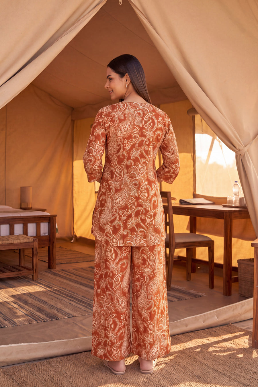 Copper Paisley Cotton Co-ord Set — image 14