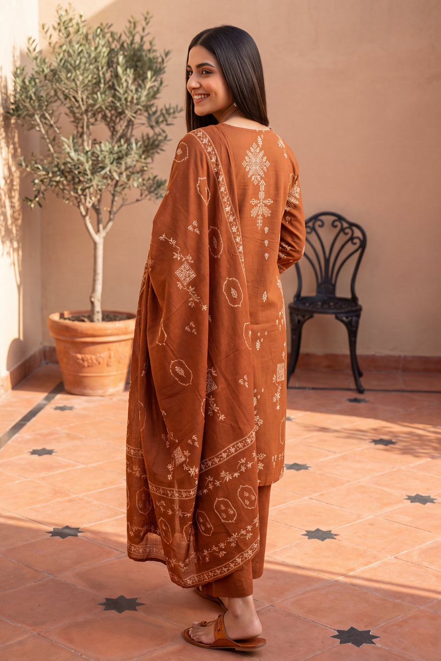 Amber Grove Cotton Dupatta Set — image 5