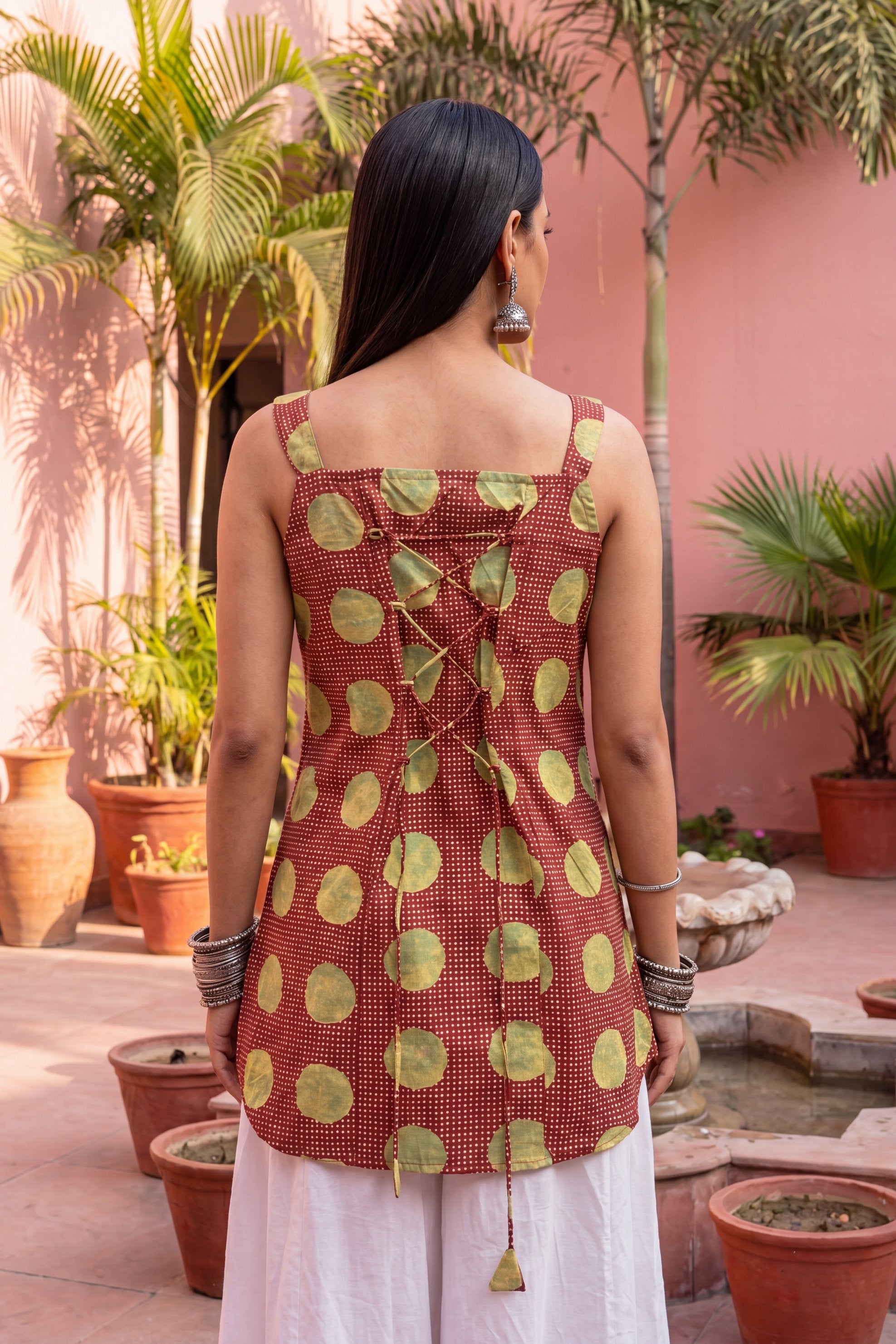 Plum Mist Square Neck Cotton Top
