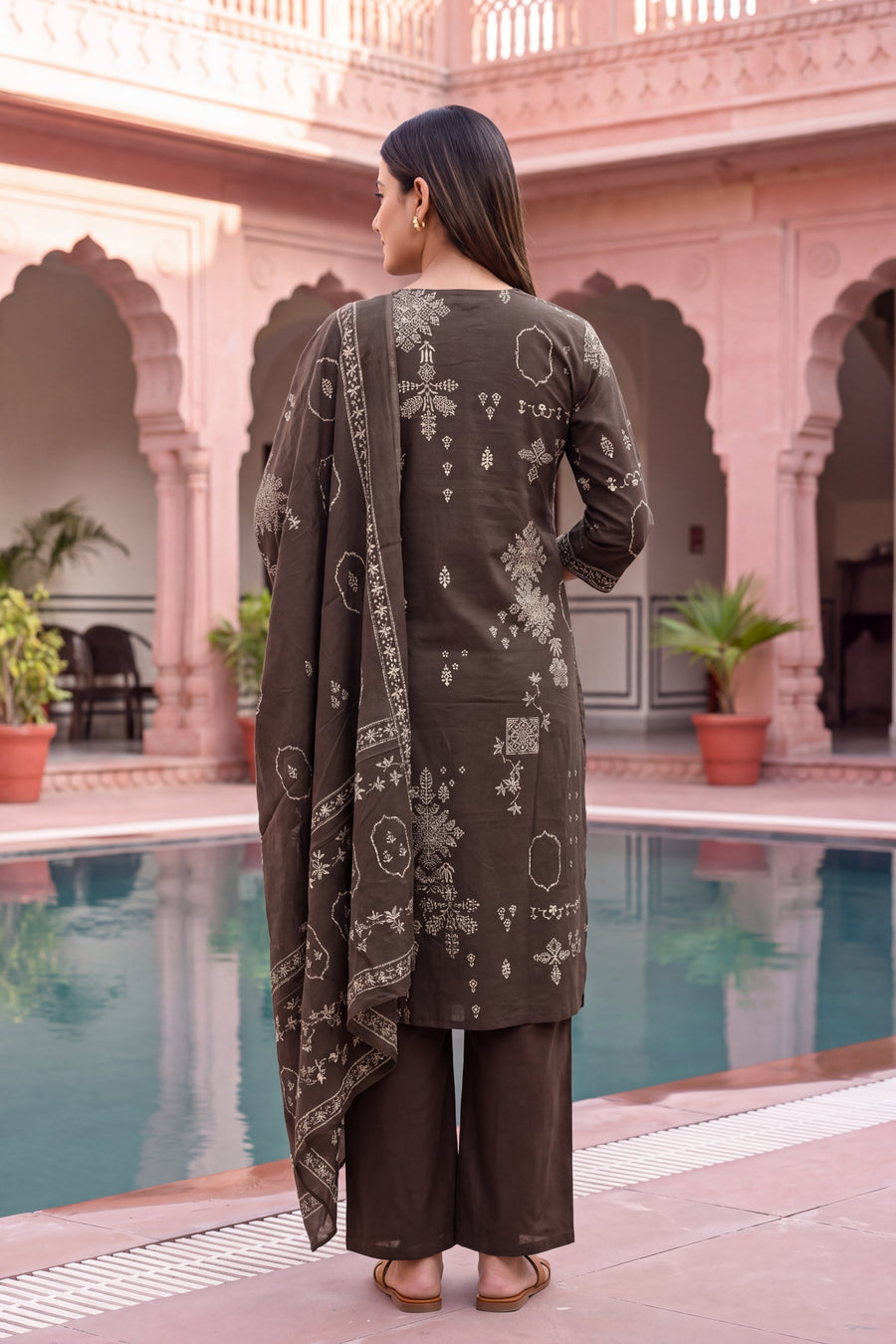 Slate Cove Cotton Dupatta Set — image 5