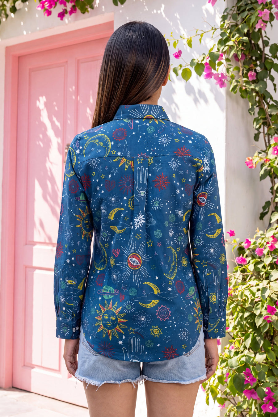 Teal Wave Cotton Shirt — image 10