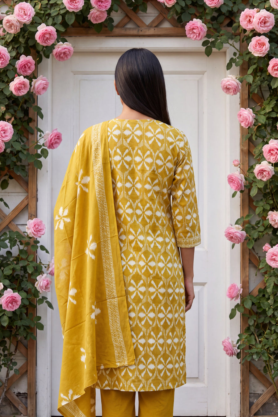 Sunbeam Glow Cotton Dupatta Set — image 4