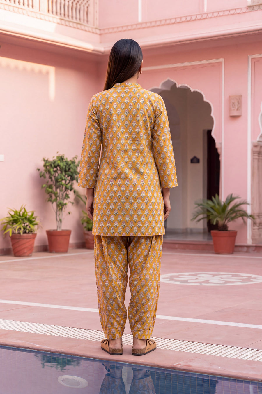 Amber Ripple Cotton Farshi Salwar Set — image 7
