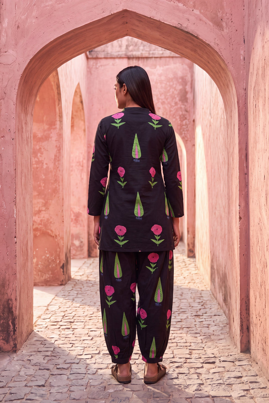 Ebony Muse Cotton Farshi Salwar Set — image 6