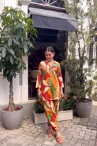 Ember Foliage Cotton Farshi Salwar Set
