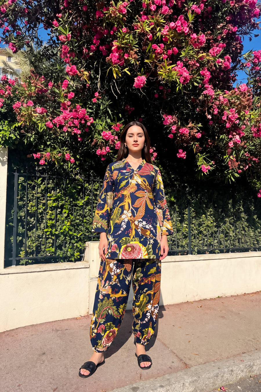 Midnight Botanica Cotton Farshi Salwar Set — image 6