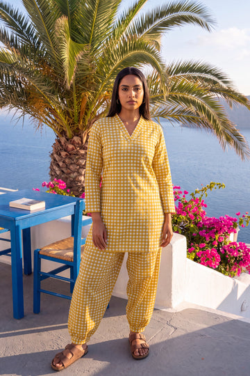 Golden Dune Cotton Farshi Salwar Set
