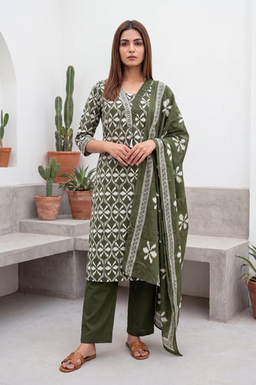 Clover Dell Cotton Dupatta Set