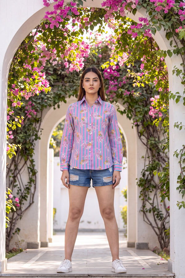 Lavender Dusk Cotton Shirt