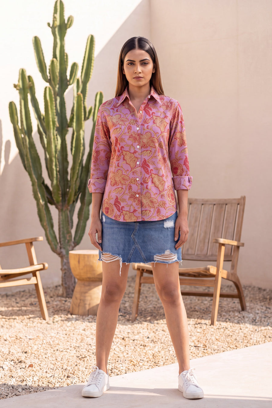 Rosewater Pink Cotton Shirt — image 2