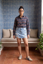 Cobalt Blue Cotton Shirt