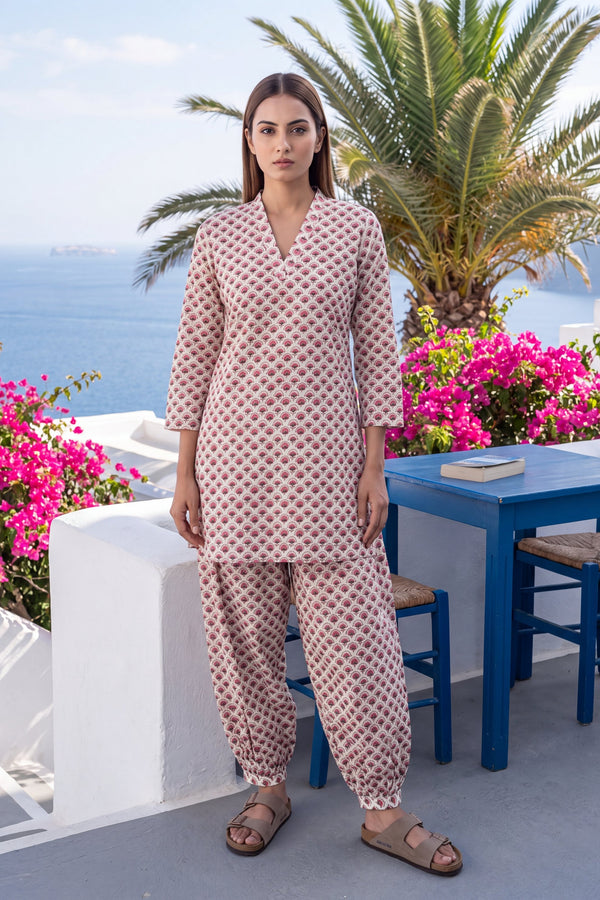 Ivory Breeze Cotton Farshi Salwar Set