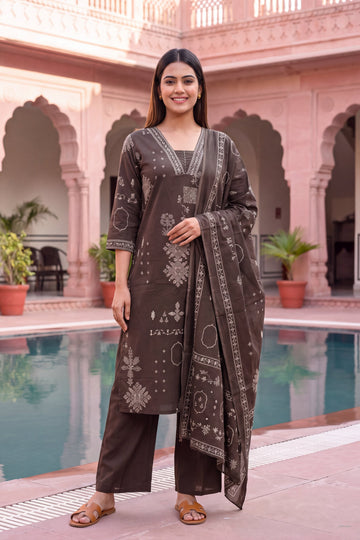 Slate Cove Cotton Dupatta Set
