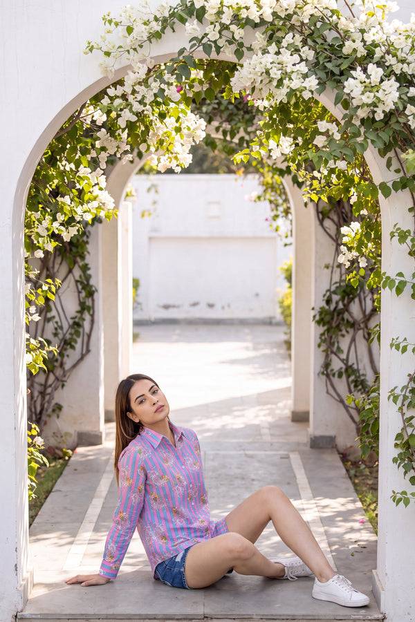 Lavender Dusk Cotton Shirt