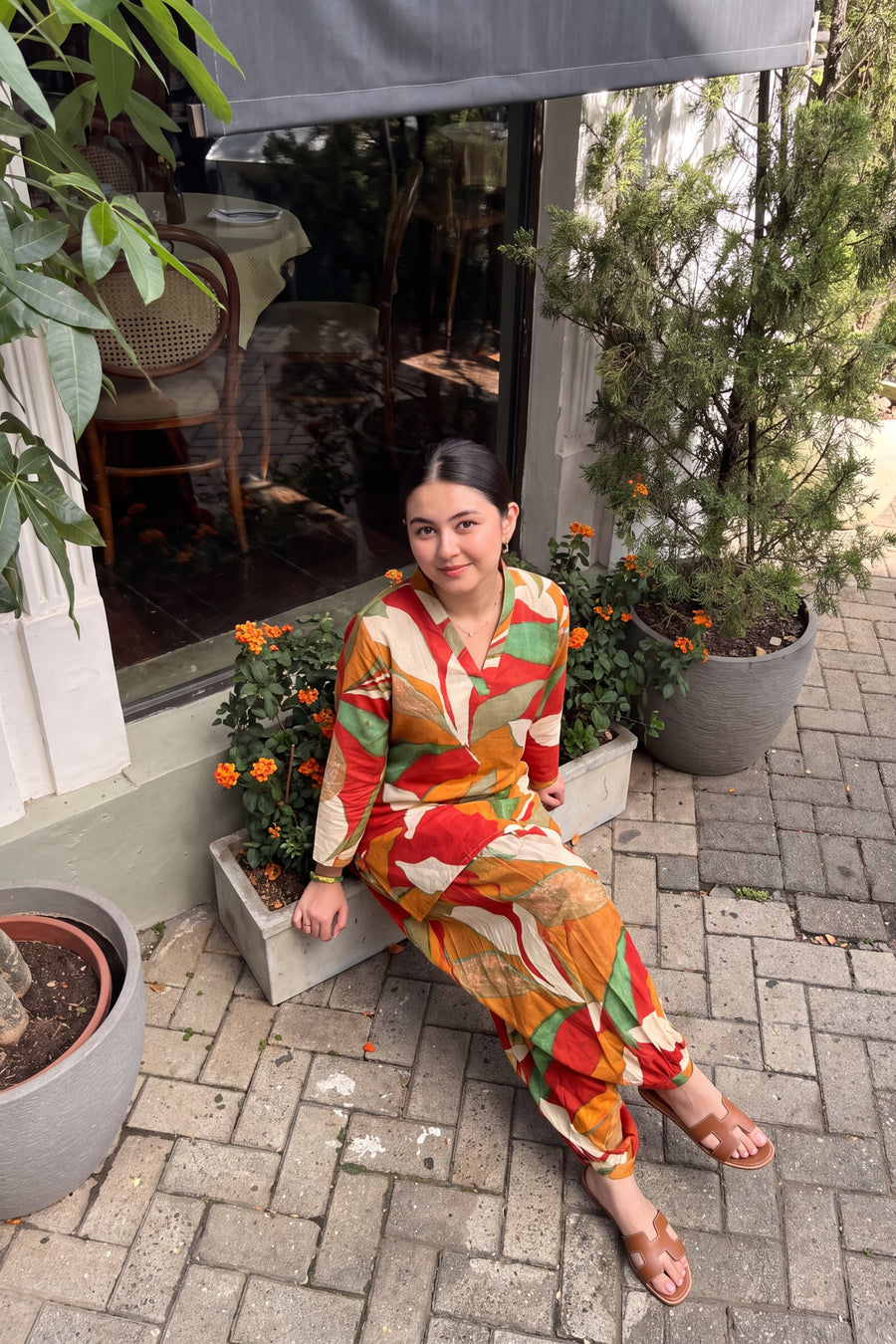 Ember Foliage Cotton Farshi Salwar Set — image 9