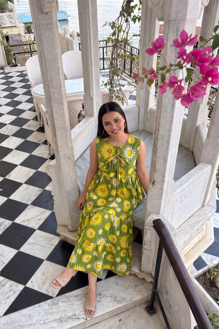 Emerald Waltz Cotton Skirt Set — image 6