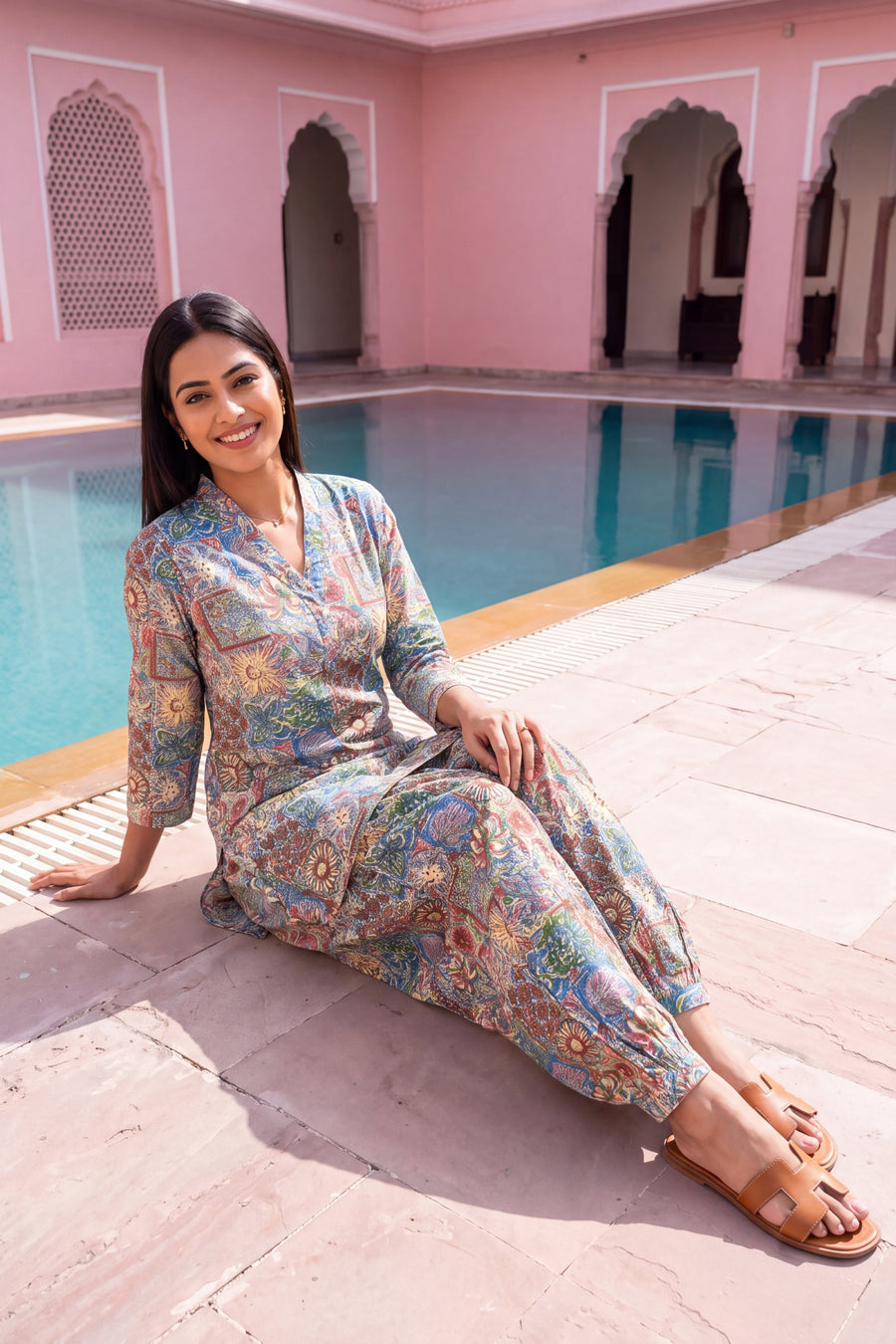 Carnival Bloom Cotton Farshi Salwar Set — image 5
