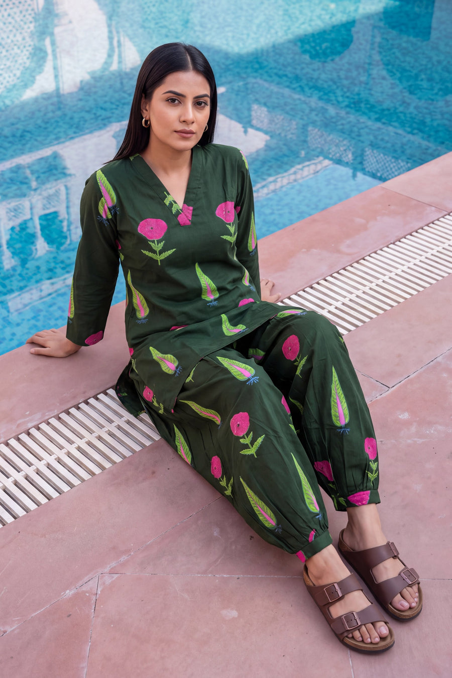 Jade Ripple Cotton Farshi Salwar Set — image 9