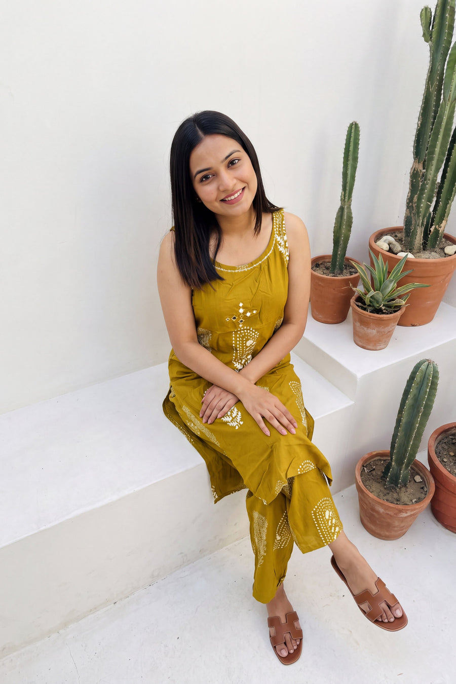 Turmeric Ease Sleeveless Cotton Co-ord Set — image 7
