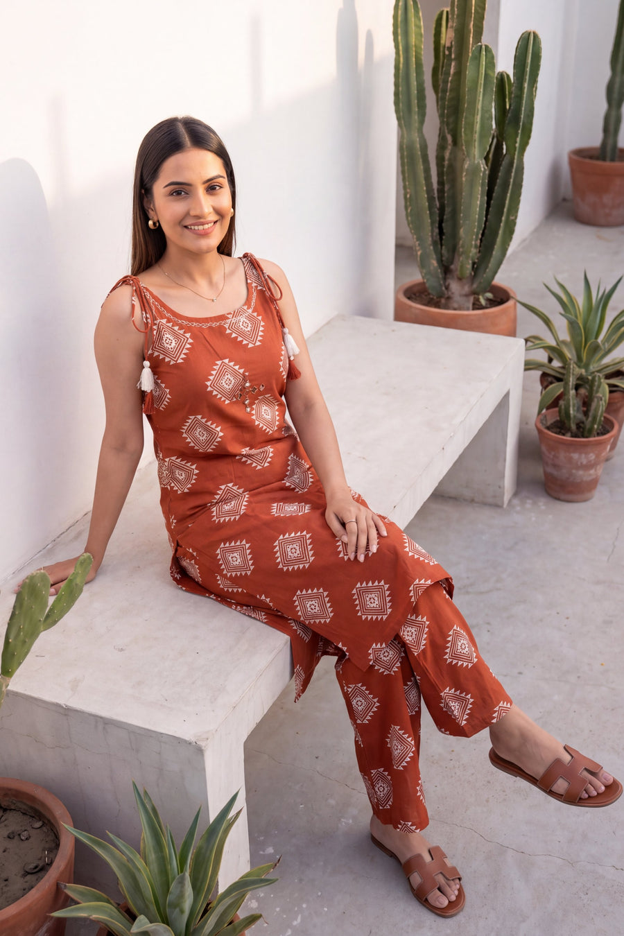 Cherrywood Ease Sleeveless Cotton Co-ord Set — image 7