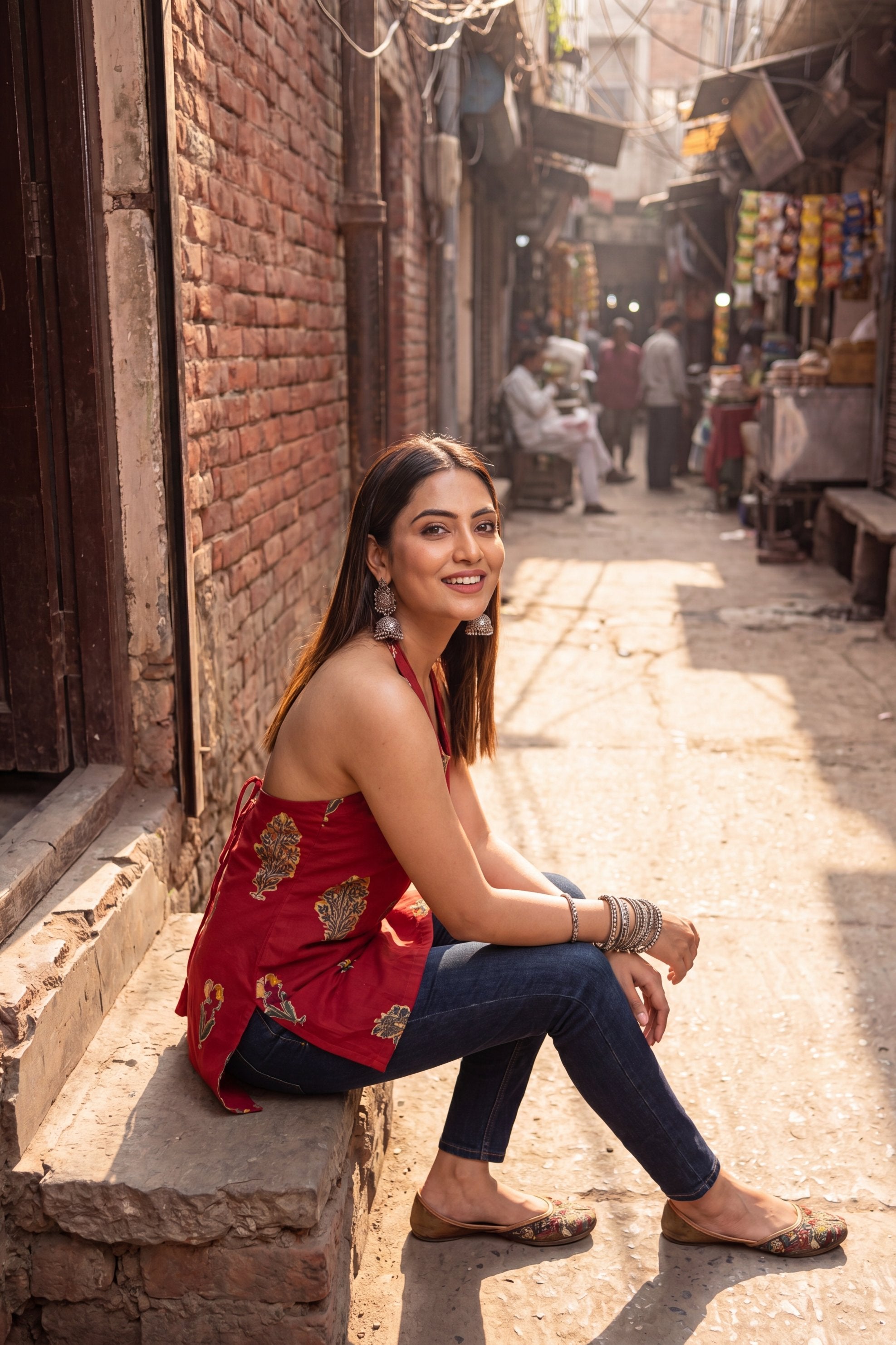 Burgundy Sonata Halter Cotton Top