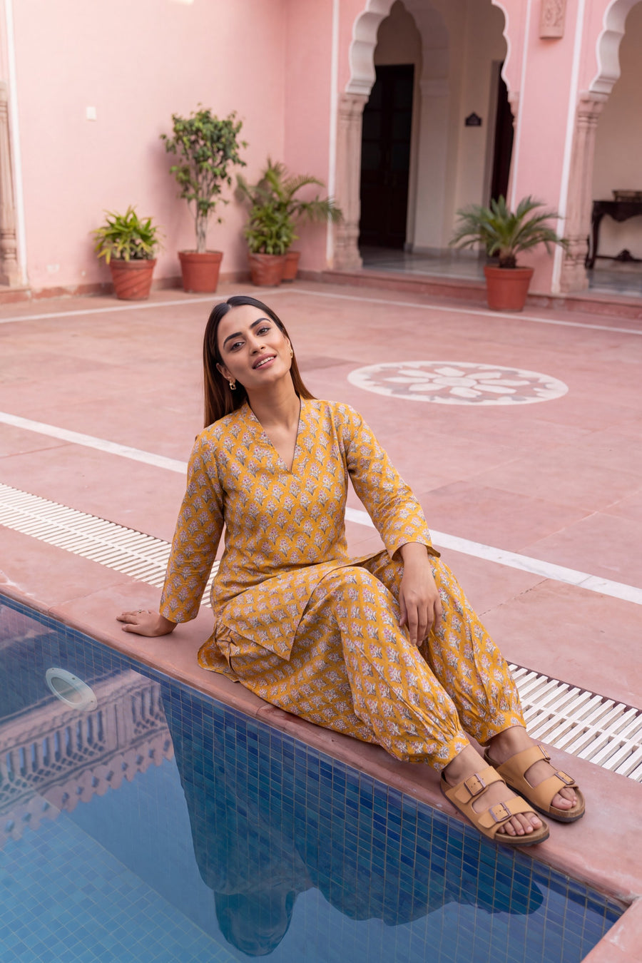 Amber Ripple Cotton Farshi Salwar Set — image 8