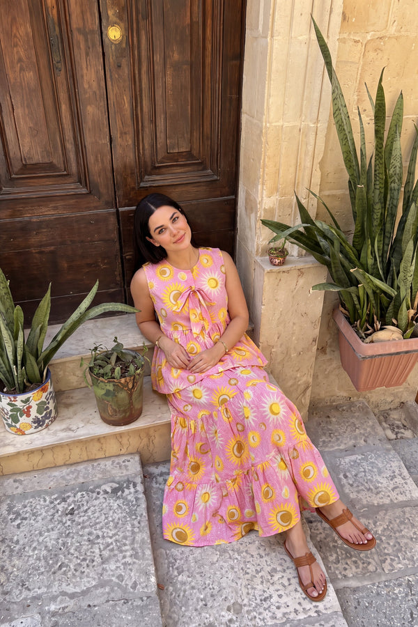 Rose Waltz Cotton Skirt Set
