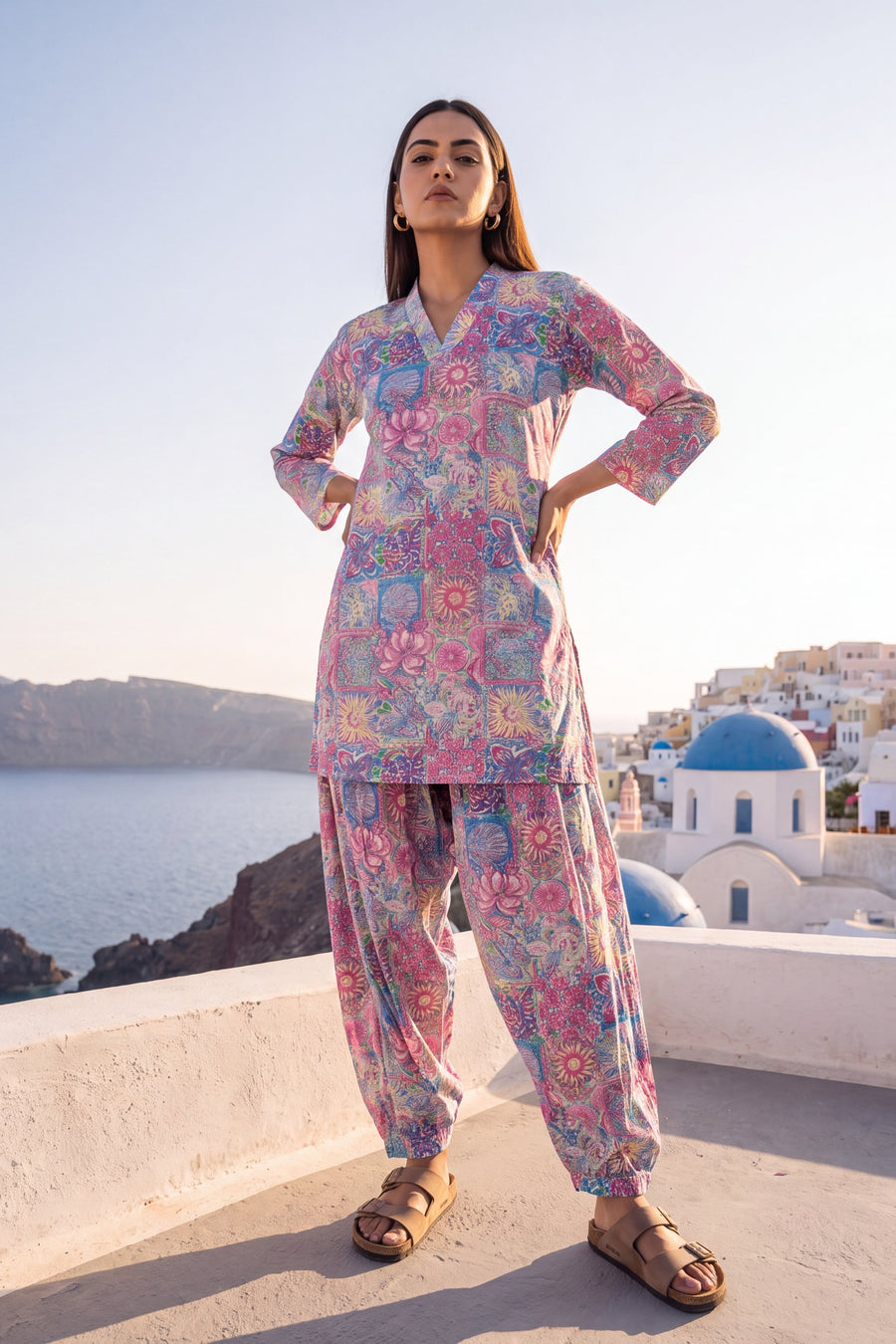 Violet Mirage Cotton Farshi Salwar Set — image 7