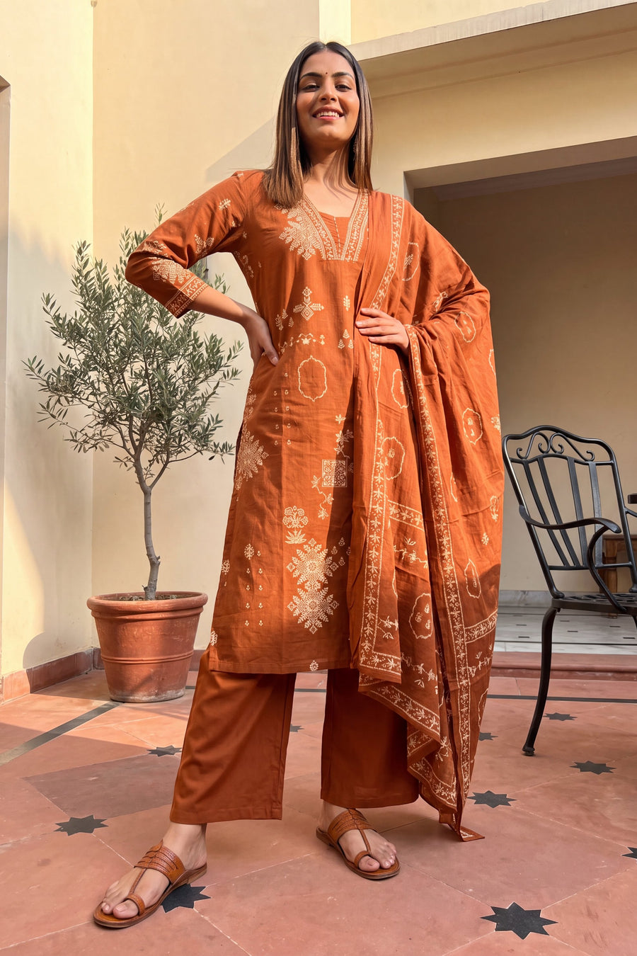Amber Grove Cotton Dupatta Set — image 6