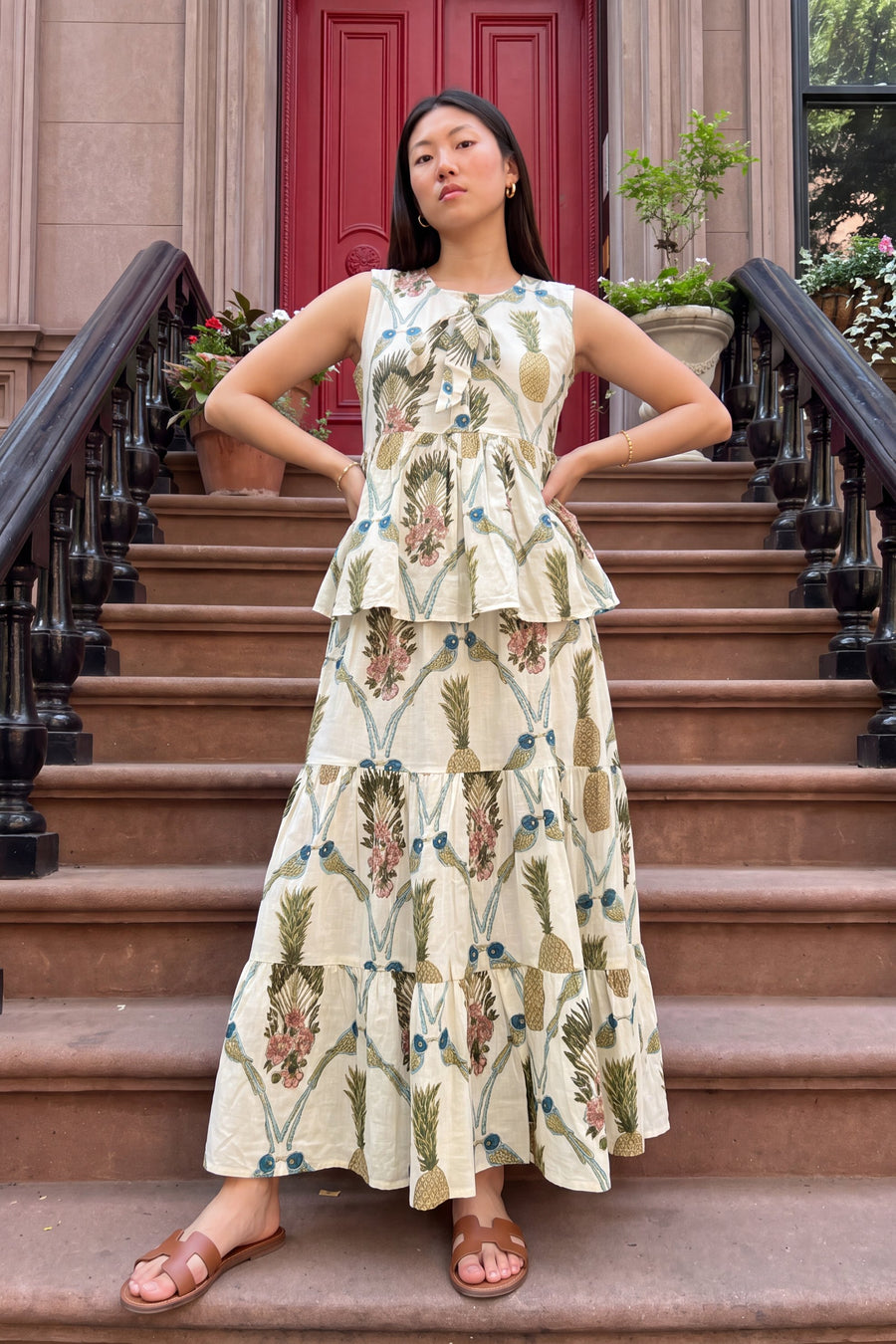 Pearl Bloom Cotton Skirt Set — image 4