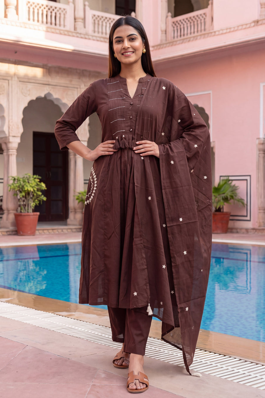 Umber Vale Cotton Dupatta Set — image 5
