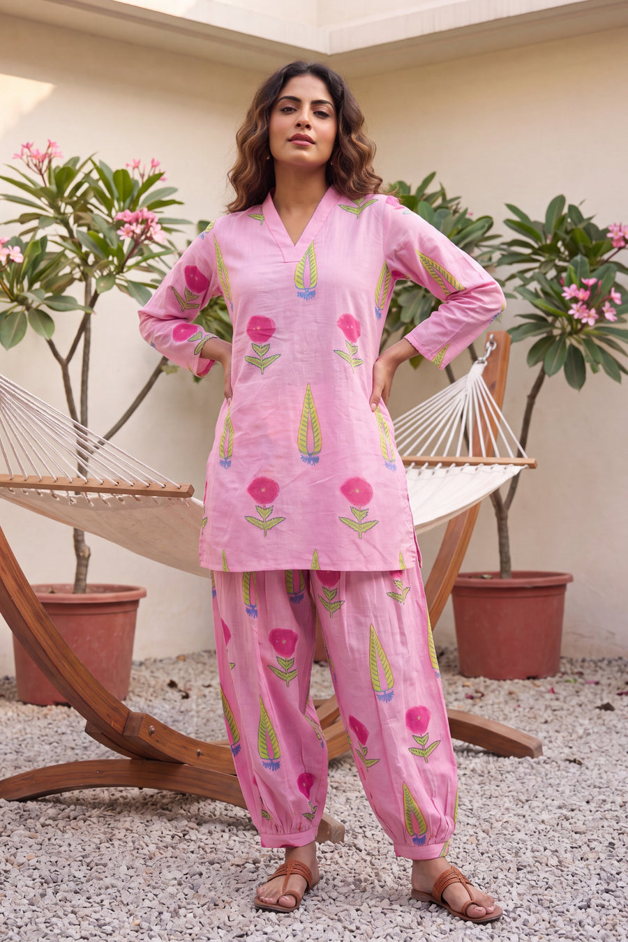 Blush Haze Cotton Farshi Salwar Set — image 7