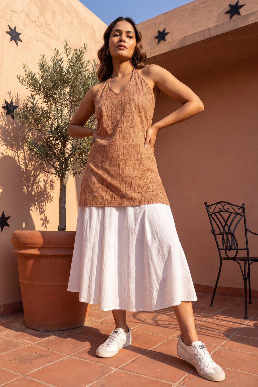 Mulberry Velvet Halter Cotton Top — image 13